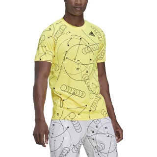 adidas Tennis-Tshirt Club Graphic Tee gelb Herren